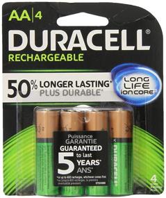 img 1 attached to 🔋 Powerful Duracell Rechargeable AA Batteries - 4 Count (May Have Varying Packaging)