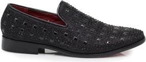 img 3 attached to 👞 Men's Rhinestone Designer Loafers - Vintage Fashion, Shoes, and Slip-Ons