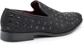 img 2 attached to 👞 Men's Rhinestone Designer Loafers - Vintage Fashion, Shoes, and Slip-Ons