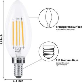 img 2 attached to LED Candelabra Bulbs with Equivalent Lighting