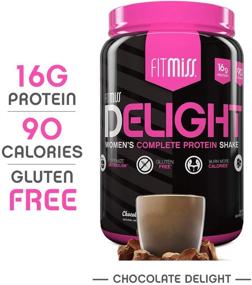 img 1 attached to FitMiss Delight Protein Powder, Chocolate Delight Nutritional Shake - 2lbs, 38 Servings