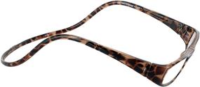 img 1 attached to 👓 Clic Magnetic Euro Reading Glasses: Stylish Dark Tortoise Frames for Easy Use