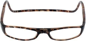 img 2 attached to 👓 Clic Magnetic Euro Reading Glasses: Stylish Dark Tortoise Frames for Easy Use