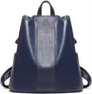 🎒 boyatu royal blue ladies genuine leather anti-theft backpack for women - stylish rucksack for travel logo