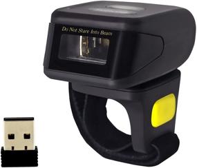 img 4 attached to Symcode Bluetooth Wireless Ring Barcode Scanner - 1D Compatible with Bluetooth Function & 2.4GHz Wireless Connection | Wearable Mini Finger Bar Code Reader - Portable & Wired