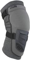 🩲 ixs trigger knee guard: breathable, moisture-wicking, padded protection in grey - medium size logo