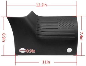 img 3 attached to 🏋️ Premium Black Cowl Body Armor Cowling Cover for 2018-2020 Wrangler JL JLU & Gladiator JT - US Flag Design