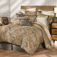 🛏️ hiend accents piedmont paisley comforter set: super king size in gray & gold - complete 4 pc bedding set logo