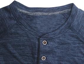 img 1 attached to Classic Henley Shirts Sleeve Lightweight Men's Clothing for Shirts