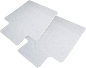 img 4 attached to HemingWeigh Office Chair Mat with Lip: Anti-Slip PVC Carpet Protector for Gaming Chair & Rolling Chairs - Set of 2 (36 x 48 Inches)