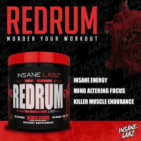 img 1 attached to 💀 Insane Labz Redrum High Stim Pre Workout: Explosive Boost with Beta Alanine, Agmatine Sulfate & Taurine - Powered by AMPiberry, OXYgold - Focus, Strength, Recovery - Devil's Blood Black Cherry Flavor - 25 Servings