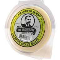 large 3.75 ounce almond shaving soap by col. conk logo