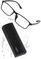 kddou lightweight eyeglasses frame: blue light blocking glasses for computer game & adult use (matte black) logo