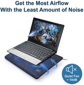 img 2 attached to 🔥 C5 Quiet Laptop Cooling Pad: 7-14 Inch Stand Holder with Dual Fans, Dual USB Ports - Ergonomic Design for Gaming Laptop PS4 - Reduce Heat and Enhance Performance