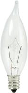 💡 10-pack bulbrite kr15cfc/25 krystal touch flame tip chandelier bulb, 15w, ca8 shape, candelabra base logo