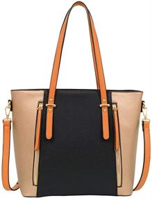 img 4 attached to 👜 Stylish Totes with Fashionable Compartments - Women's Handbags & Wallets in Liquid Line Fashion