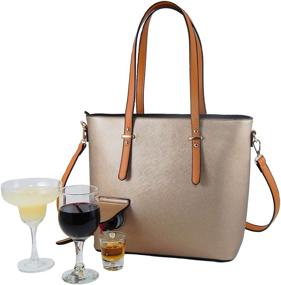 img 3 attached to 👜 Stylish Totes with Fashionable Compartments - Women's Handbags & Wallets in Liquid Line Fashion