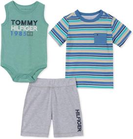 img 1 attached to 👕 Discover the Authentic Style of Tommy Hilfiger Pieces: Heather Medieval Boys' Clothing Sets