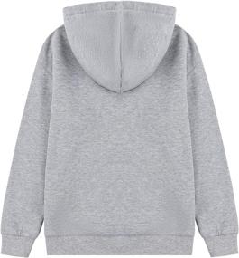 img 3 attached to 👕 ATLANHAWK Kids Fashion Fleece Hoodie Sweatshirt: Pull-On, Novelty Hooded Sweatshirt for Girls or Boys 3-12Y