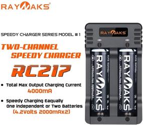 img 3 attached to ⚡️ RAYNAKS Total MAX Output Current 4000mAh RC217 Two Channel Speedy Battery Charger for 3.6V 3.7V 4.2V 21700 20700 18650 Circuit Protected Li-ion Rechargeable Batteries with Car Adaptor Code