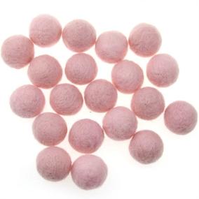 img 2 attached to 🎀 Zasy 30mm Needle Wool Felt Balls: Versatile Pink Home Decor and DIY Pom Poms