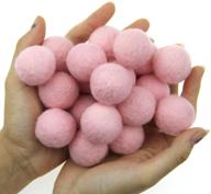 🎀 zasy 30mm needle wool felt balls: versatile pink home decor and diy pom poms logo