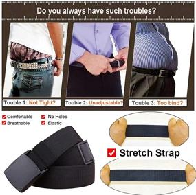 img 2 attached to Hoanan Elastic Stretch Tactical Blackgrey Men's Accessories for Belts