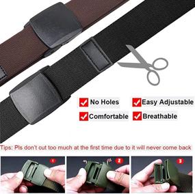img 1 attached to Hoanan Elastic Stretch Tactical Blackgrey Men's Accessories for Belts