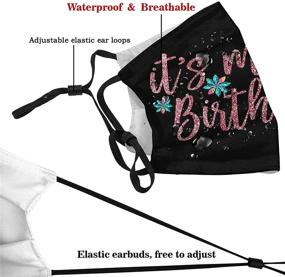 img 1 attached to It's My Birthday Printed Face Mask Fashion Scarf - Adult Reusable Breathable + 2 Filters!