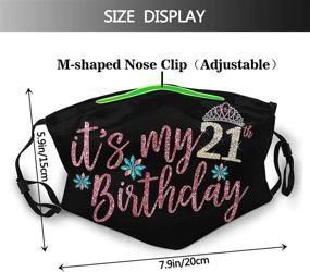 img 3 attached to It's My Birthday Printed Face Mask Fashion Scarf - Adult Reusable Breathable + 2 Filters!