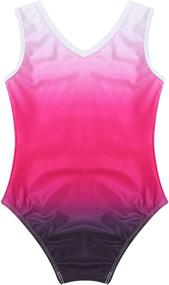 img 3 attached to TiaoBug Kids Girls Sleeveless Gymnastic Ballet Dance 🩰 Leotard - Athletic Tank Tops Bodysuit Outfit for Dance Costumes