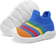 👟 lancrop toddler kid sneakers: breathable non-skid walking shoes for boys and girls logo