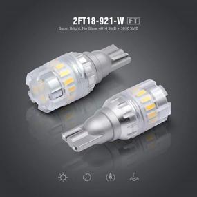 img 3 attached to SIRIUSLED FT-921 922 579 LED Canbus Reverse Backup Trunk Light Bulb - Super Bright 6500K White (Pack of 2)