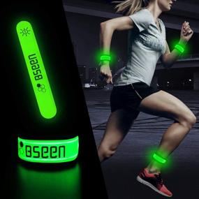 img 4 attached to 🏃 2 Pack BSEEN LED Armband - High Visibility Light Up Sports Wristbands, Adjustable Glowing Bracelets for Runners, Joggers, Pet Owners, Cyclists