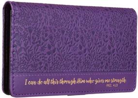 img 1 attached to 💰 Luxury Filigree Debossed Checkbook Cover: Enhance Your Finances in Style