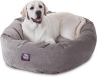 🐶 majestic pet villa bagel dog bed: comfortable calming donut bed for dogs in multiple sizes & colors logo