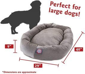 img 2 attached to 🐶 Majestic Pet Villa Bagel Dog Bed: Comfortable Calming Donut Bed for Dogs in Multiple Sizes & Colors