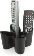 📱 j-me cozy remote control holder & media organizer (black) - non-slip rubber storage caddy logo