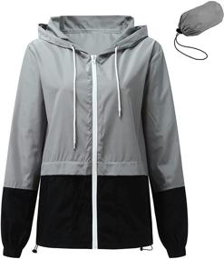 img 4 attached to LIOMENGZI Raincoat Lightweight Waterproof Windbreaker Women's Clothing for Coats, Jackets & Vests