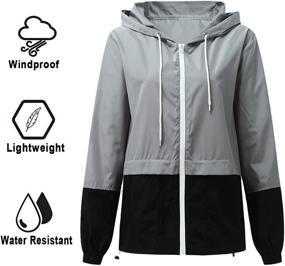 img 2 attached to LIOMENGZI Raincoat Lightweight Waterproof Windbreaker Women's Clothing for Coats, Jackets & Vests