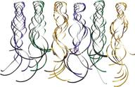 🌈 shimmering assorted gold, green, and purple whirls (6/pack) logo