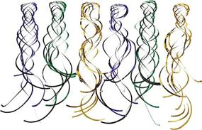 img 1 attached to 🌈 Shimmering Assorted Gold, Green, and Purple Whirls (6/Pack)