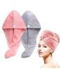 hair towel microfiber quick turban hair care logo