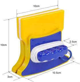 img 3 attached to Magnetic Double-Sided Glass Window Cleaner with 2 Extra Cotton Cleaning Pads - Efficient Household Cleaning Tools