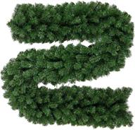 🎄 d dasawan greennery christmas garland - 9ft x 14in pine branches: perfect xmas decor for indoors & outdoors with 280 branches logo