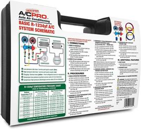 img 1 attached to 🥶 InterDynamics CERTYF102-4 Certified AC Pro 72-inch Recharge Kit with R1234YF Refrigerant Gauge and Hose, Reusable Car Air Conditioner