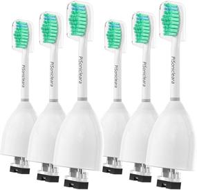 img 4 attached to Высококачественные сменные насадки для зубных щеток для Philips Sonicare E-Series (6 штук), совместимые с Elite, Essence, Advance и другими, включая Pisonicleara