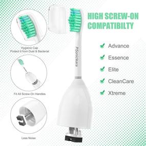 img 3 attached to 🦷 High-Quality Replacement Toothbrush Heads for Philips Sonicare E-Series (6 Pack), Compatible with Elite, Essence, Advance & More, Pisonicleara Included