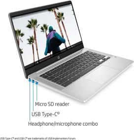 img 3 attached to 💻 HP 14 Chromebook Laptop Computer - 2020 Flagship Edition, 14-inch HD SVA Anti-Glare Display, Intel Celeron N5000 Processor, 4GB DDR4, 64GB eMMC, Backlit Keyboard, WiFi, Webcam, Chrome OS