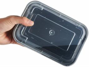 img 1 attached to 🍱 Convenient NutriBox [20 Value Pack]: 1-Compartment 24 OZ Meal Prep Food Containers, BPA-Free, Microwave/Dishwasher/Freezer Safe for School, Work or Trips